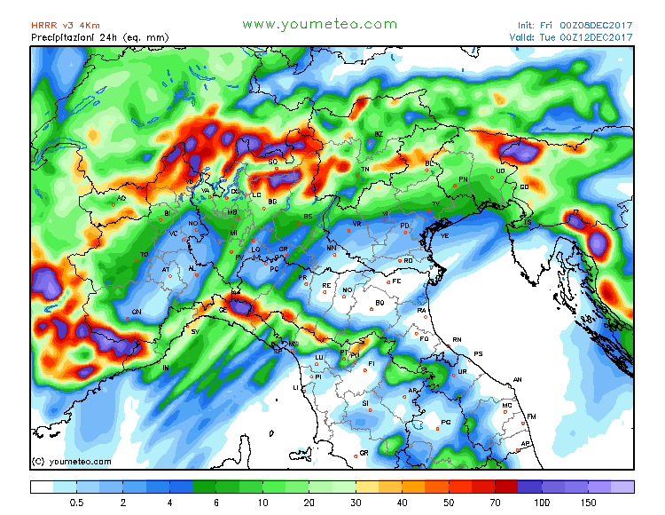 Meteo dicembre 2017: domenica 10 e lunedì 11 dicembre