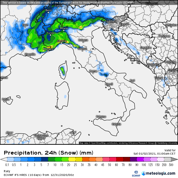 Neve 1 gennaio