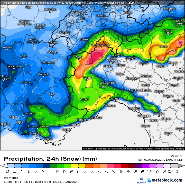 Neve 1 gennaio