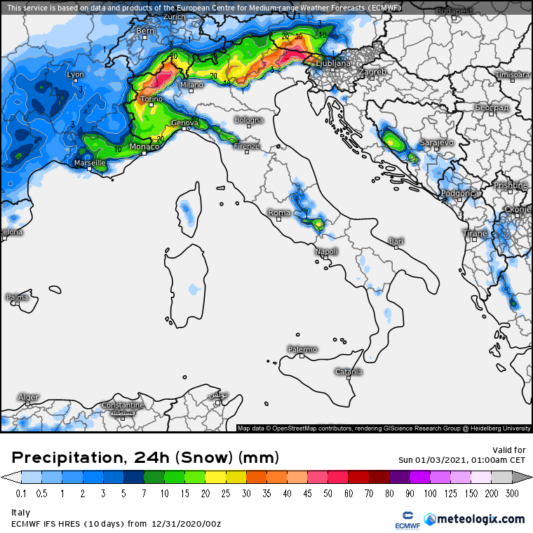 Neve 1 gennaio