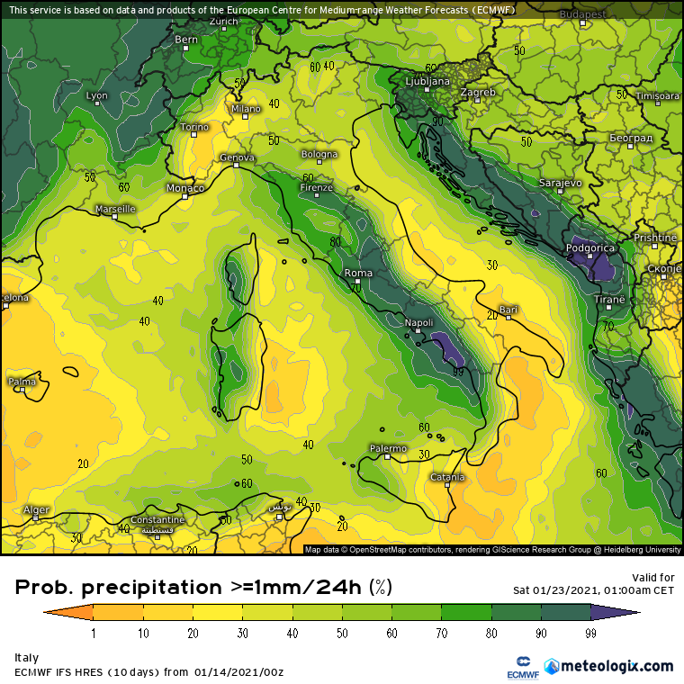Freddo e neve a gennaio 2021?